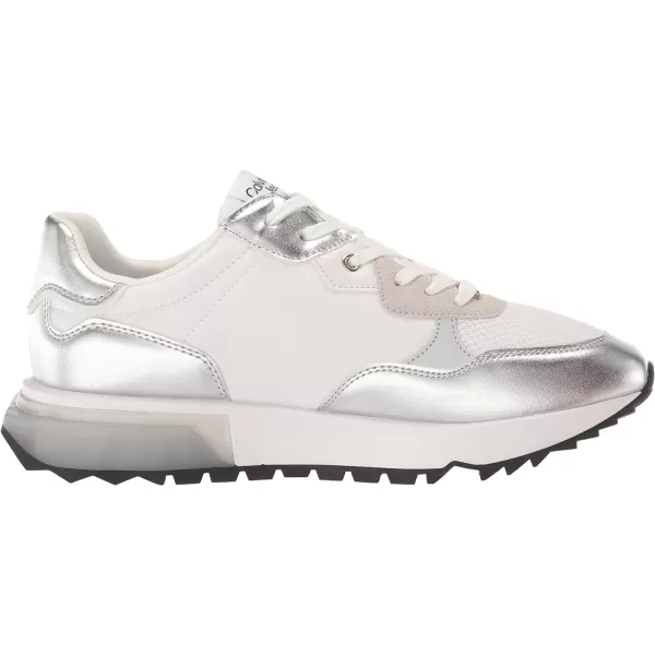 Calvin Klein Womens Magalee SneakerSilverWhite 040