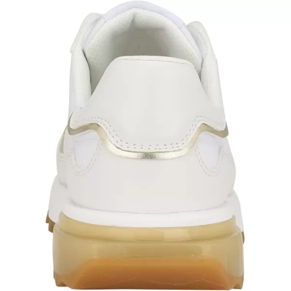 Calvin Klein Womens Magalee SneakerWhiteGold 142