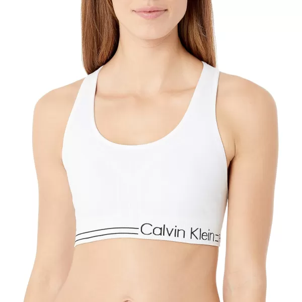 Calvin Klein Womens Medium Impact Reversible Sports BraBlackWhite