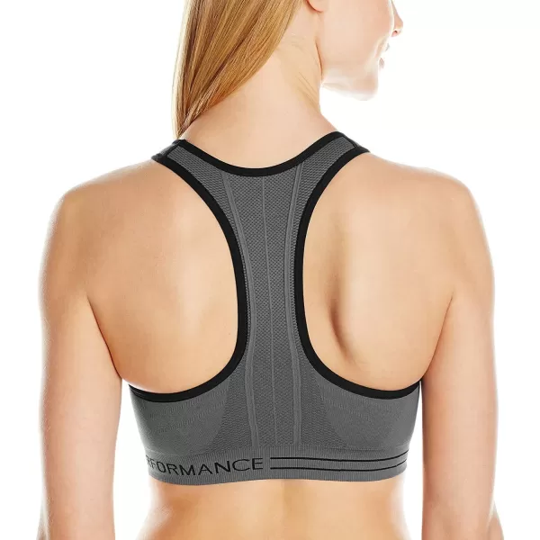 Calvin Klein Womens Medium Impact Reversible Sports BraCharcoalBlack