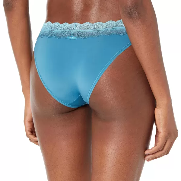Calvin Klein Womens Micro with Lace Band Bikini PantyTapestry Teal