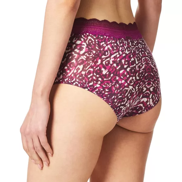 Calvin Klein Womens Micro with Lace Band Hipster PantyCoiled Cat Ripe Berry