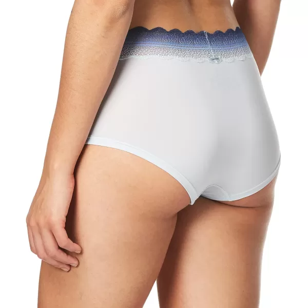 Calvin Klein Womens Micro with Lace Band Hipster PantyPolished Blue