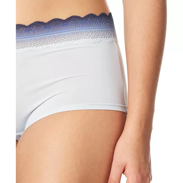 Calvin Klein Womens Micro with Lace Band Hipster PantyPolished Blue