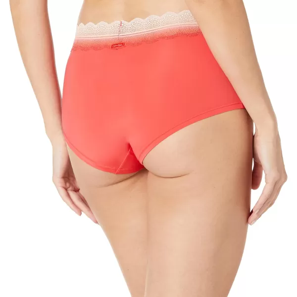 Calvin Klein Womens Micro with Lace Band Hipster PantyStrawberry