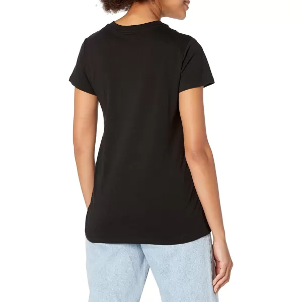 Calvin Klein Womens Minimal Logo Short Sleeve Fashion Tee ShirtBlack