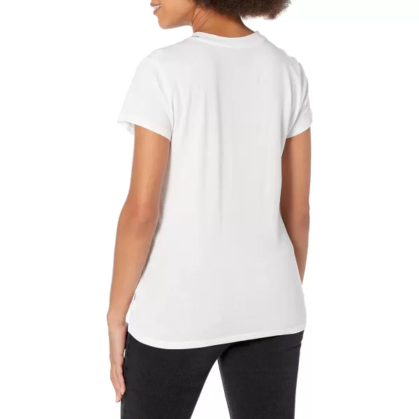 Calvin Klein Womens Minimal Logo Short Sleeve Fashion Tee ShirtWhite