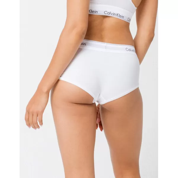 Calvin Klein Womens Modern Cotton Boyshort PantyPride Edit White