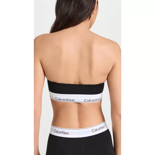 Calvin Klein Womens Modern Cotton Lightly Lined Bandeau BraBlack