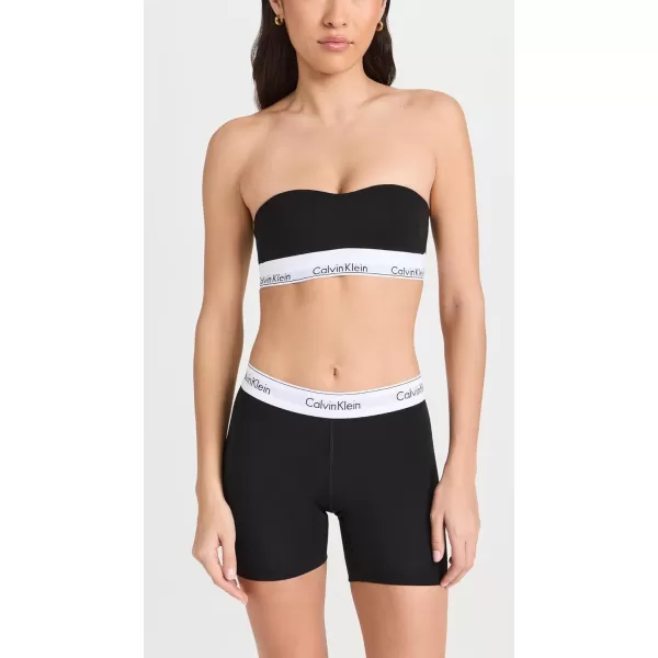 Calvin Klein Womens Modern Cotton Lightly Lined Bandeau BraBlack