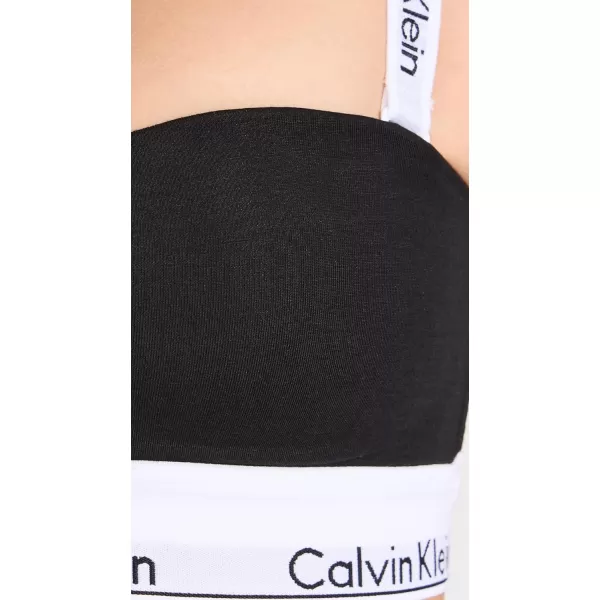 Calvin Klein Womens Modern Cotton Lightly Lined Bandeau BraBlack