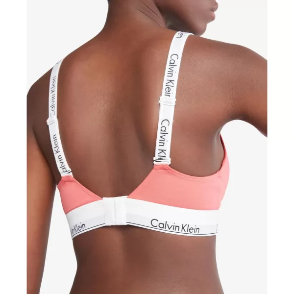 Calvin Klein Womens Modern Cotton Lightly Lined BraletteCalypso Coral