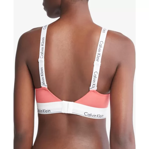 Calvin Klein Womens Modern Cotton Lightly Lined BraletteCalypso Coral