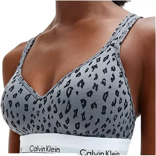 Calvin Klein Womens Modern Cotton Lightly Lined Wireless BraletteGrey Heather WKeppel Wb