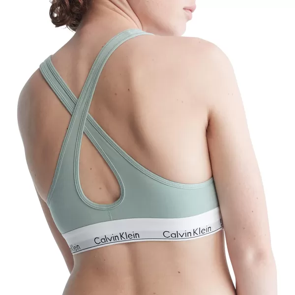 Calvin Klein Womens Modern Cotton Lightly Lined Wireless BraletteSage Meadow