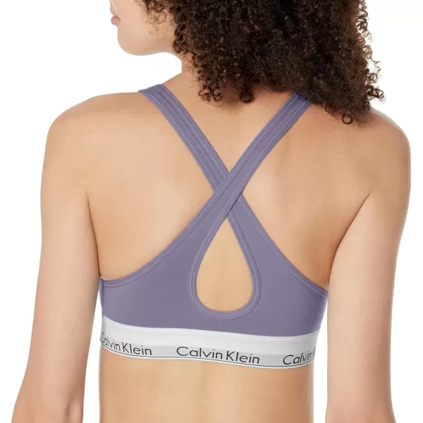 Calvin Klein Womens Modern Cotton Lightly Lined Wireless BraletteSplash of Grape