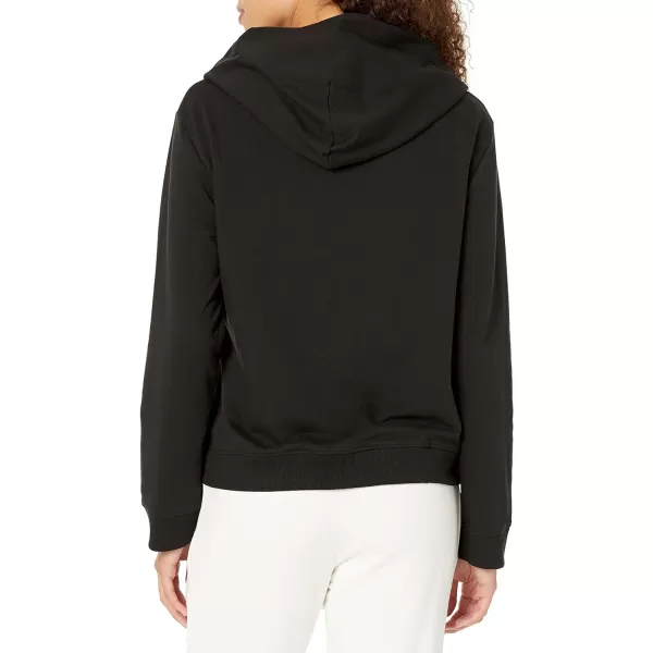 Calvin Klein Womens Modern Cotton Lounge Full Zip HoodieBlack