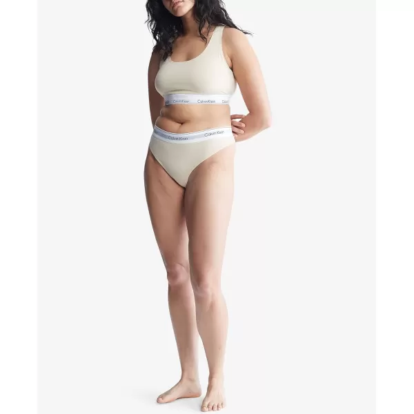 Calvin Klein Womens Modern Cotton Naturals ThongStone