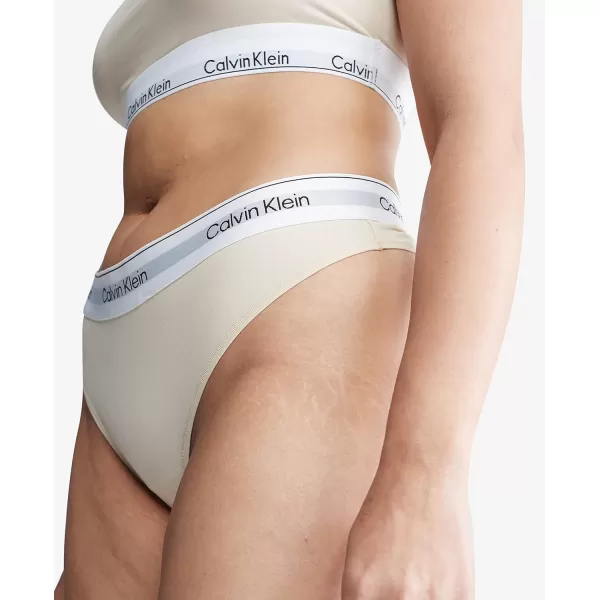 Calvin Klein Womens Modern Cotton Naturals ThongStone