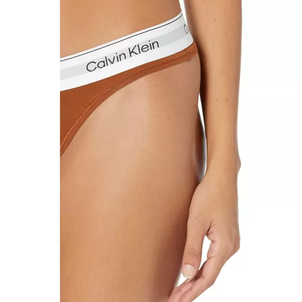 Calvin Klein Womens Modern Cotton Naturals ThongWarm Bronze