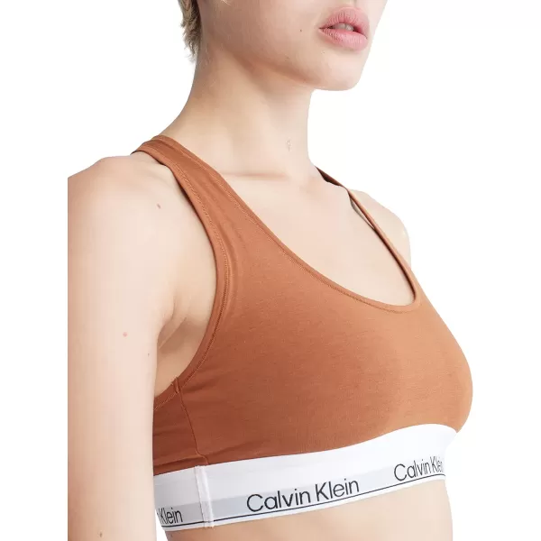 Calvin Klein Womens Modern Cotton Naturals Unlined Wireless BraletteWarm Bronze