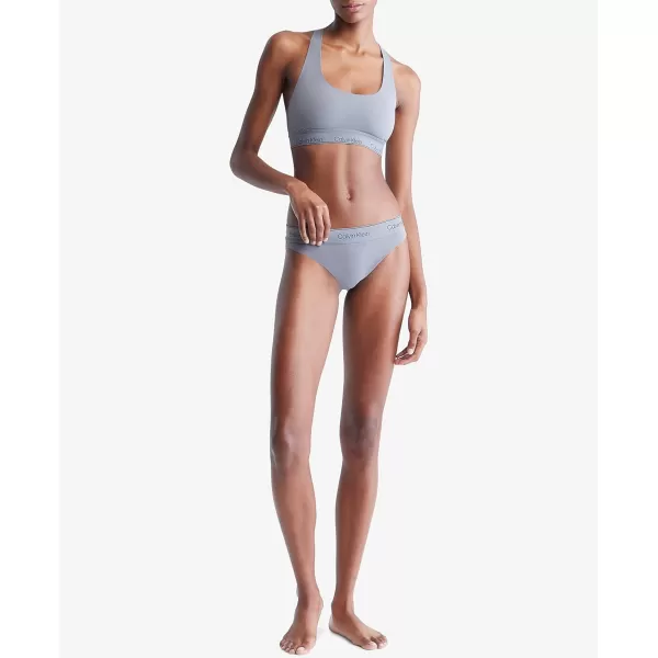 Calvin Klein Womens Modern Cotton Performance Unlined BraletteAsphalt Grey