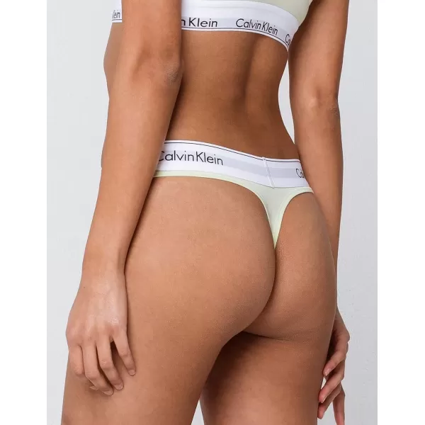 Calvin Klein Womens Modern Cotton Stretch Thong PantiesPale Moss