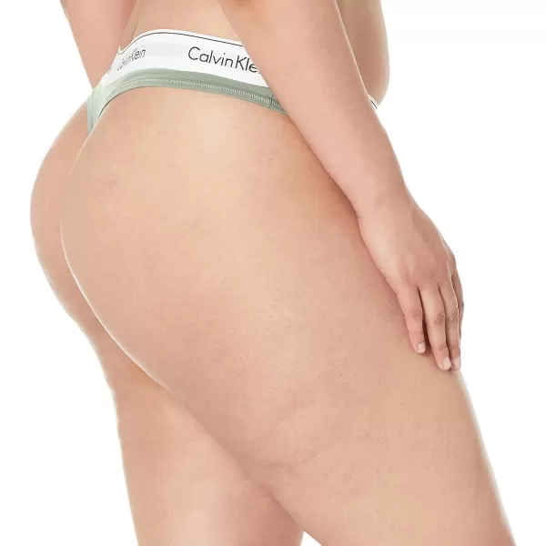 Calvin Klein Womens Modern Cotton Stretch Thong PantiesSage Meadow