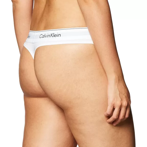 Calvin Klein Womens Modern Cotton Stretch Thong PantiesWhite