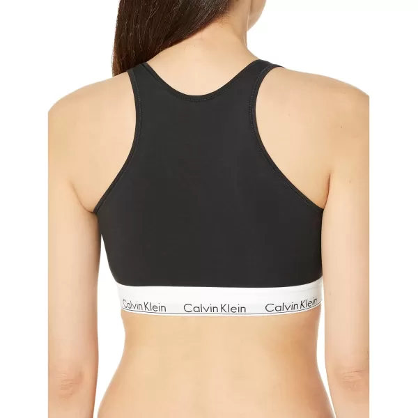 Calvin Klein Womens Modern Cotton Unlined Wireless BraletteBlack Longline