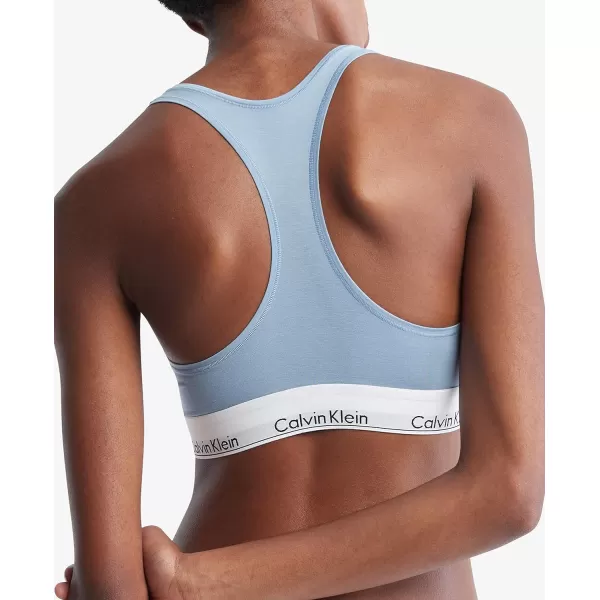 Calvin Klein Womens Modern Cotton Unlined Wireless BraletteIceland Blue