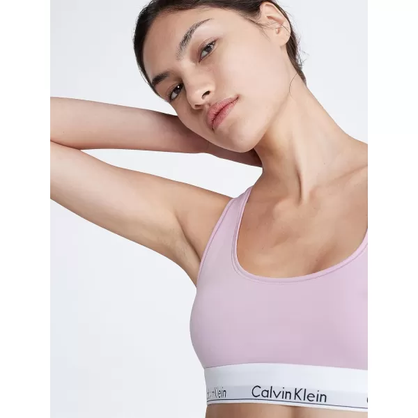 Calvin Klein Womens Modern Cotton Unlined Wireless BraletteMauve Mist