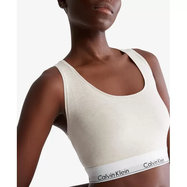 Calvin Klein Womens Modern Cotton Unlined Wireless BraletteOatmeal Heather