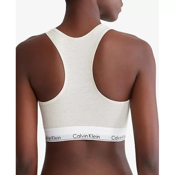 Calvin Klein Womens Modern Cotton Unlined Wireless BraletteOatmeal Heather