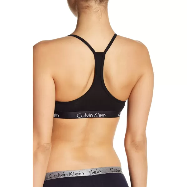 Calvin Klein Womens Motive Cotton Lightly Lined BraletteBlackqp1668001White