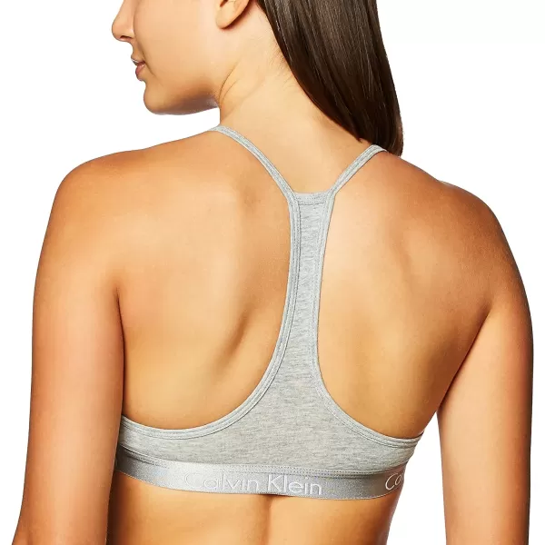 Calvin Klein Womens Motive Cotton Lightly Lined BraletteGrey Heather