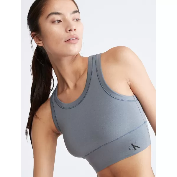 Calvin Klein Womens Naturals Cotton Stretch Flex TankAsphalt Grey