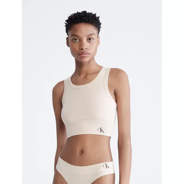 Calvin Klein Womens Naturals Cotton Stretch Flex TankMudstone