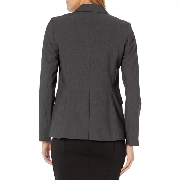 Calvin Klein Womens One Button Lux BlazerCharcoal