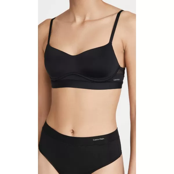 Calvin Klein Womens Perfectly Fit Flex Lightly Lined Wirefree BraletteBlack