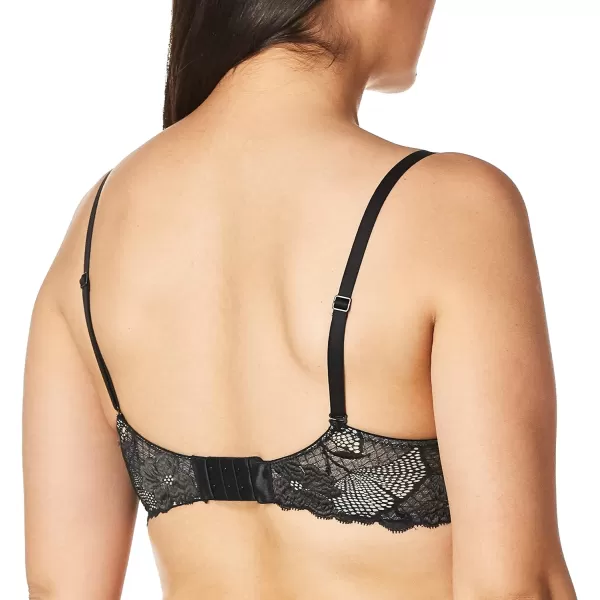 Calvin Klein Womens Perfectly Fit Flex Lightly Lined Wirefree BraletteBlack Lace