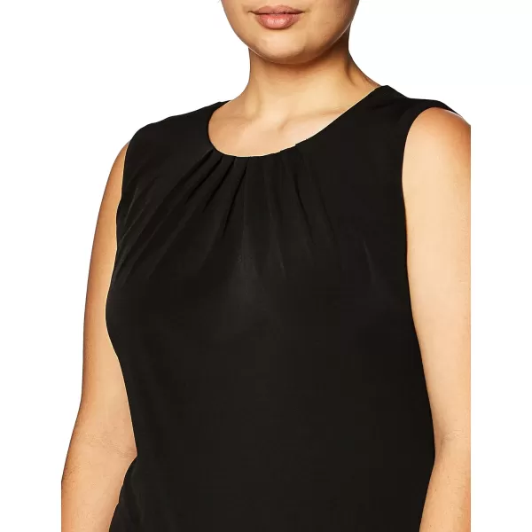 Calvin Klein Womens Pleat Neck Sleeveless CamiDeep Black