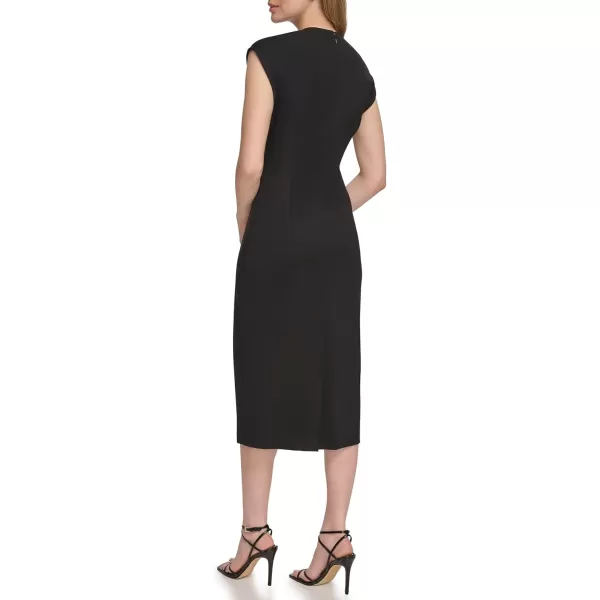 Calvin Klein Womens Ponte Formal Fitted DressBlack