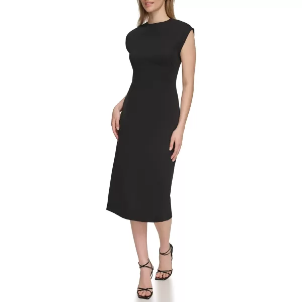 Calvin Klein Womens Ponte Formal Fitted DressBlack