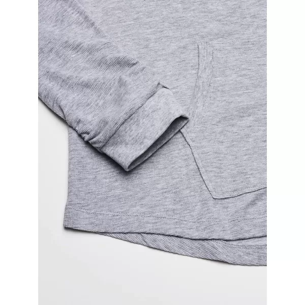 Calvin Klein Womens Premium Performance Ruched Long Sleeve Zip Up Hoodie Standard and PlusStandard Pearl Grey Heather