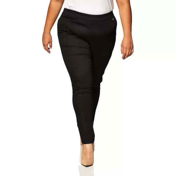 Calvin Klein Womens Pull On Stretch Pants Standard and PlusCropped Black