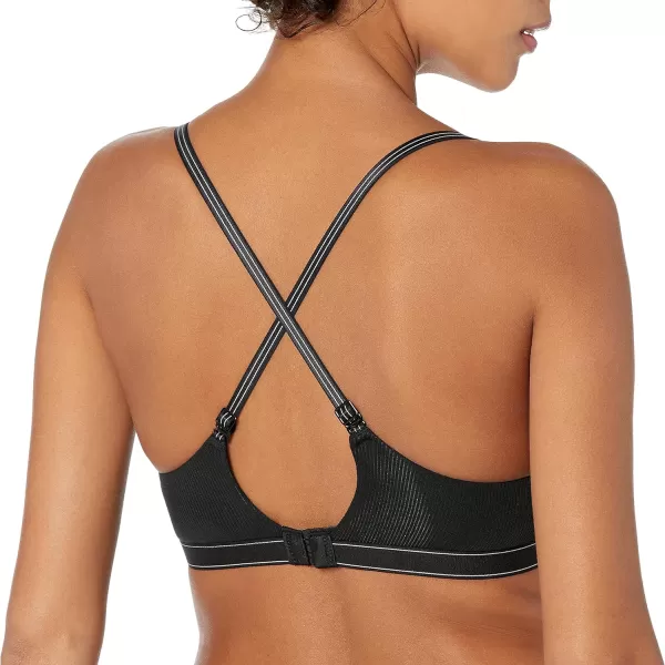 Calvin Klein Womens Pure Ribbed Lightly Lined BraletteBlack