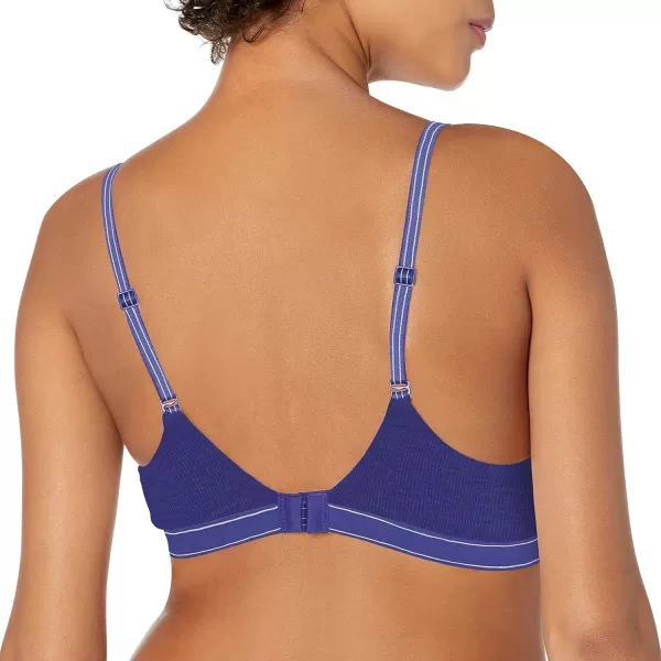 Calvin Klein Womens Pure Ribbed Lightly Lined BralettePurple Parade