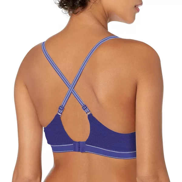 Calvin Klein Womens Pure Ribbed Lightly Lined BralettePurple Parade