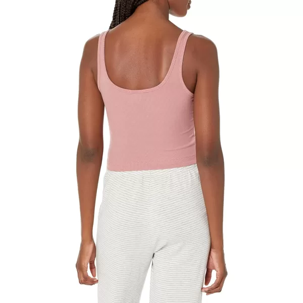 Calvin Klein Womens Pure Ribbed Lounge Tank TopRed Grape